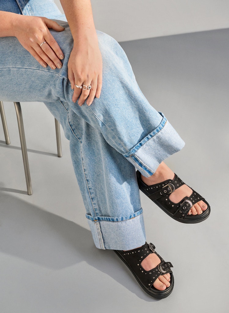 Kayla Studded Sandalar - Wide Fit