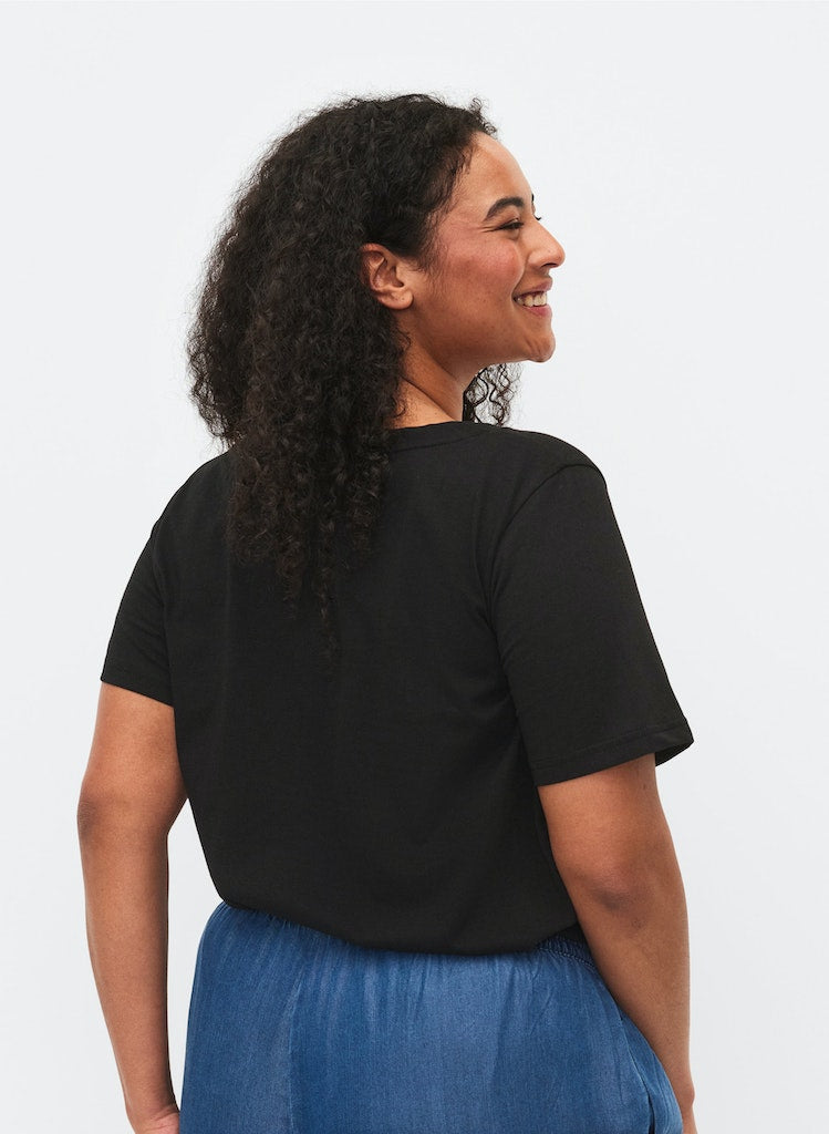 Katja V-neck Stuttermabolur