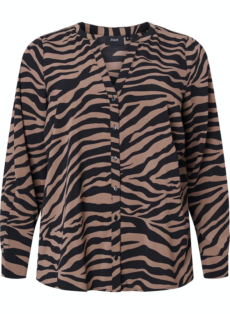 Brown Zebra Blússa