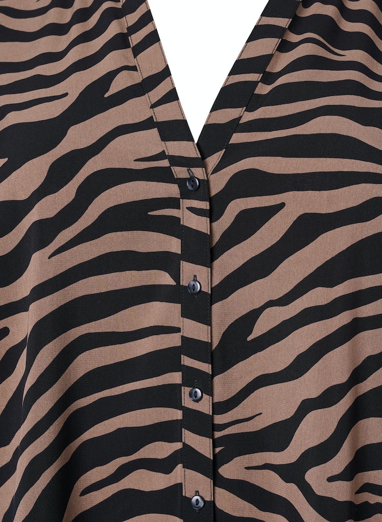 Brown Zebra Blússa