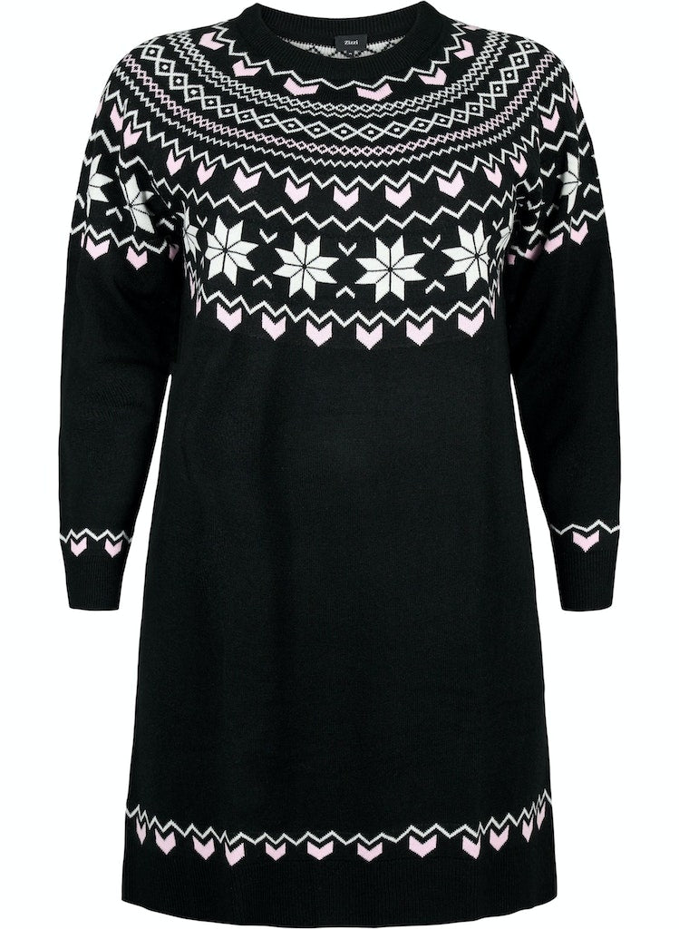 Black Snowflake Peysukjóll