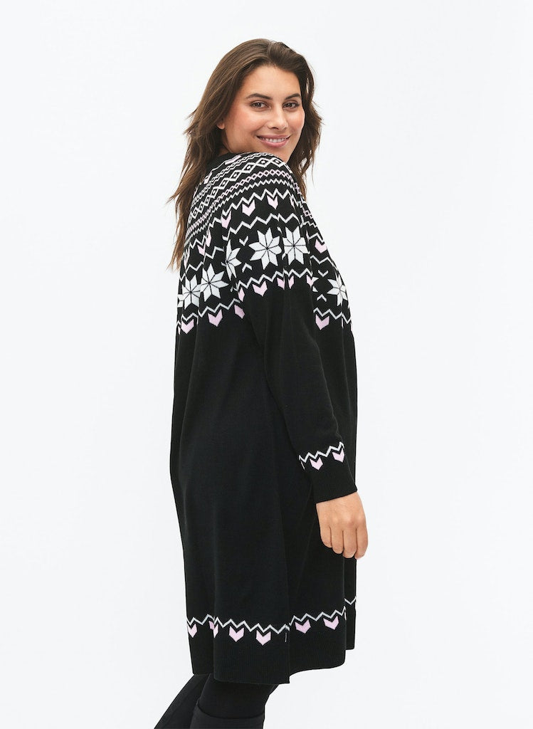 Black Snowflake Peysukjóll