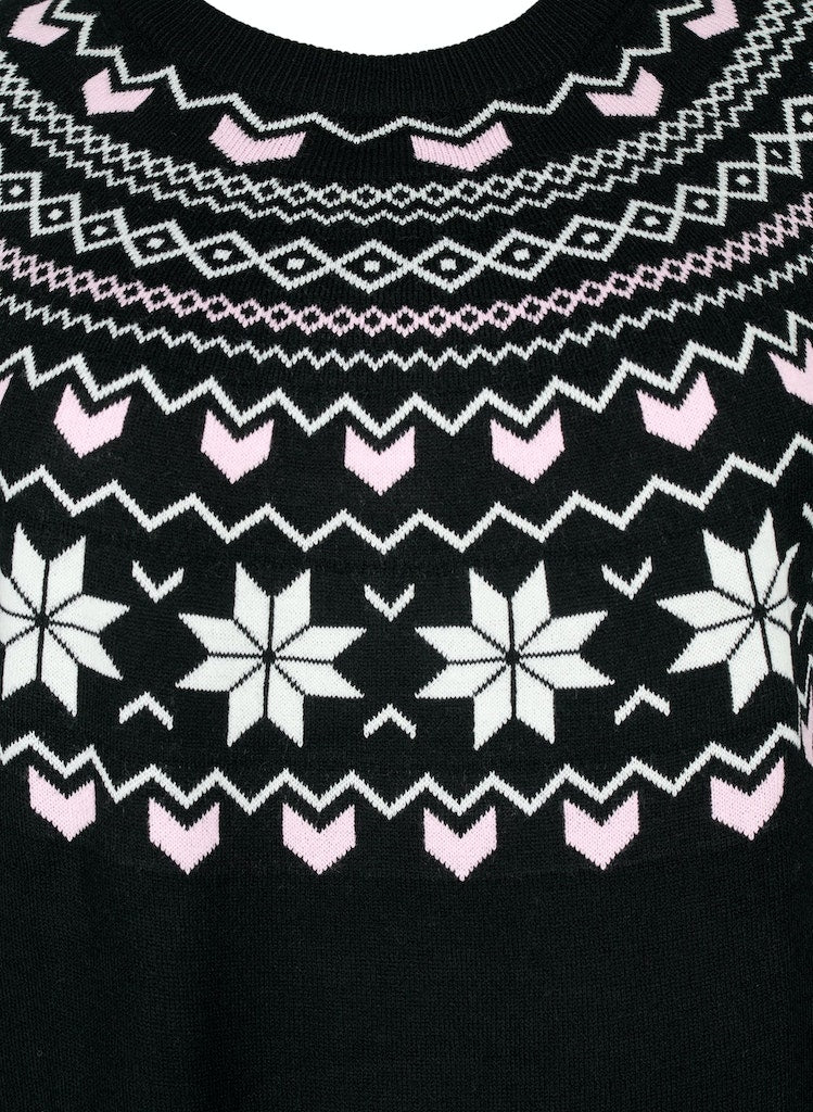 Black Snowflake Peysukjóll