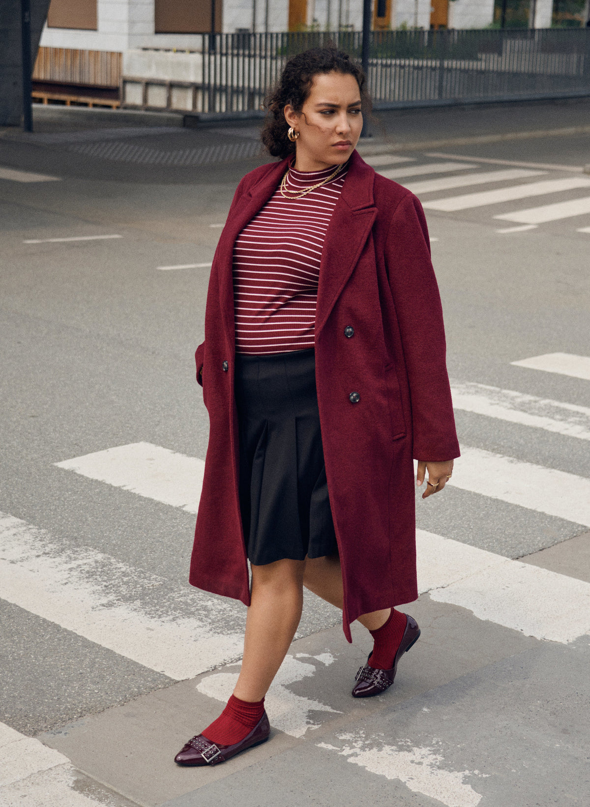 Vera Maroon Ullarkápa