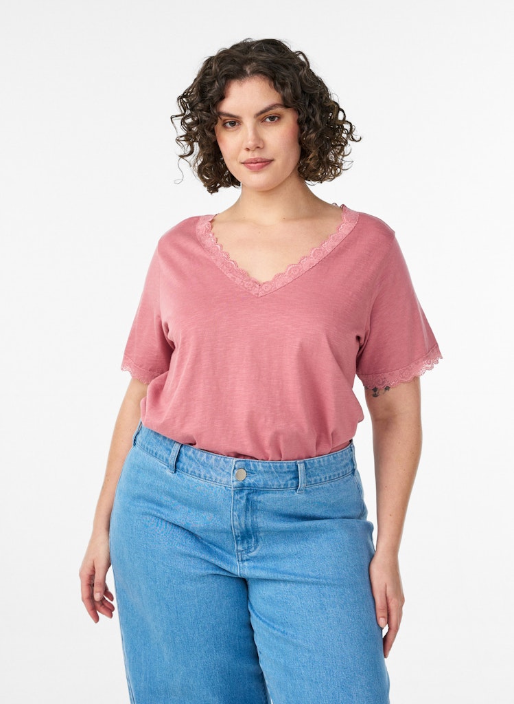 Kamia Lace Stuttermabolur