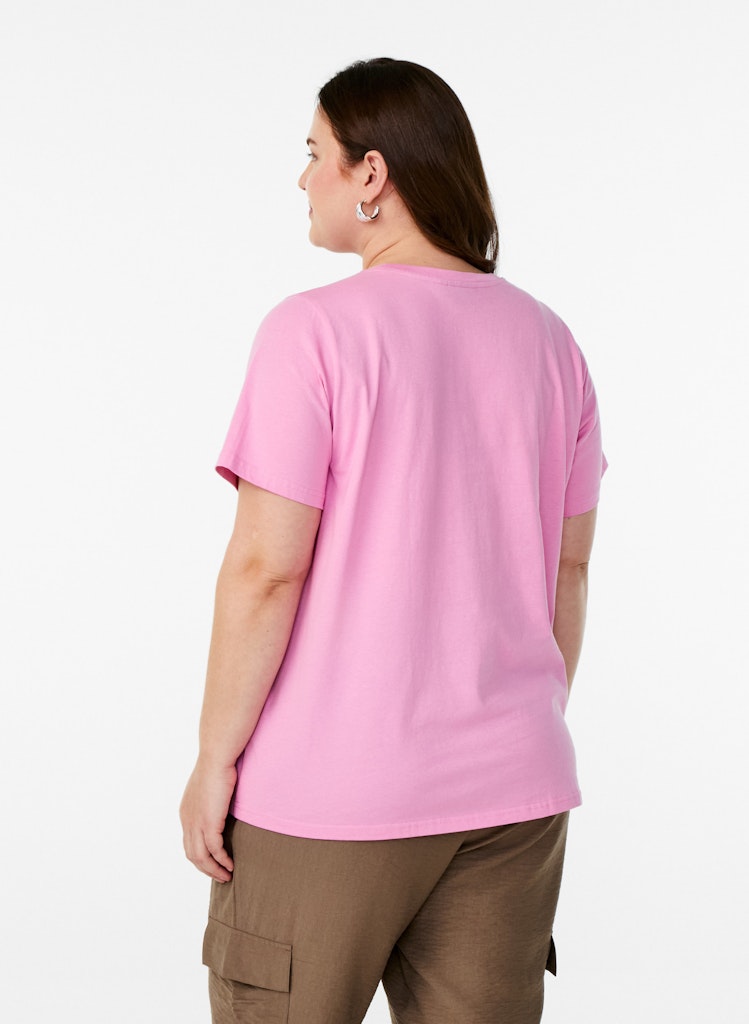 Pink Pocket Stuttermabolur