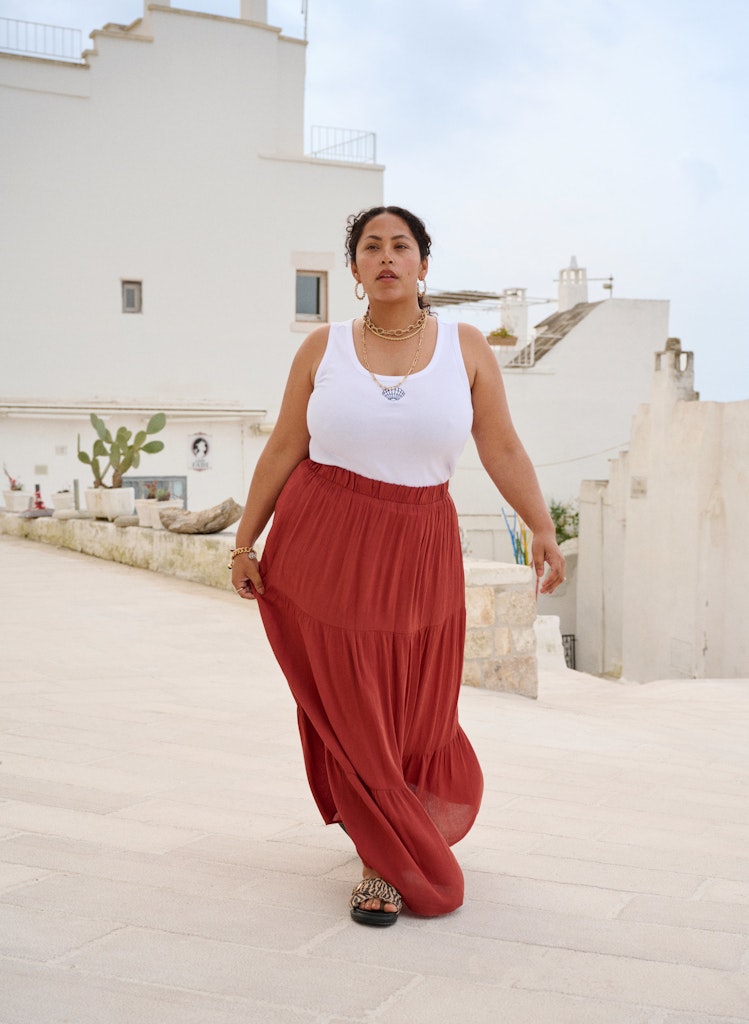 Tiered Rose Maxi Pils