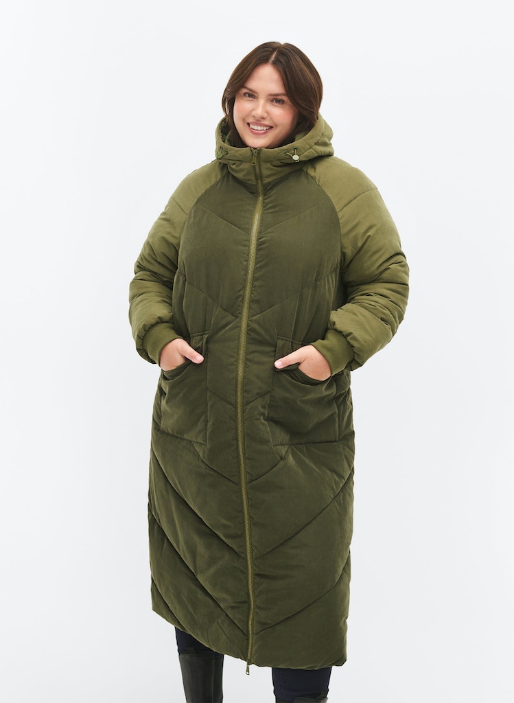 Peachy Síð Úlpa
