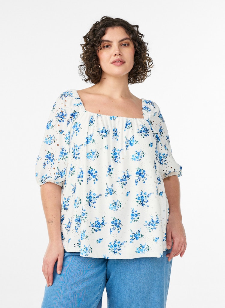 Nina Blue flora Top