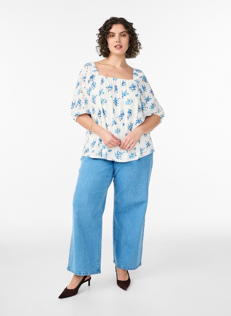 Nina Blue flora Top