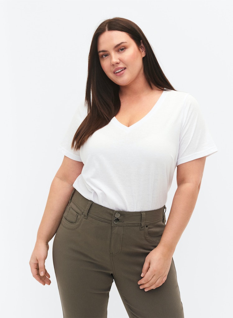 Katja V-neck Stuttermabolur