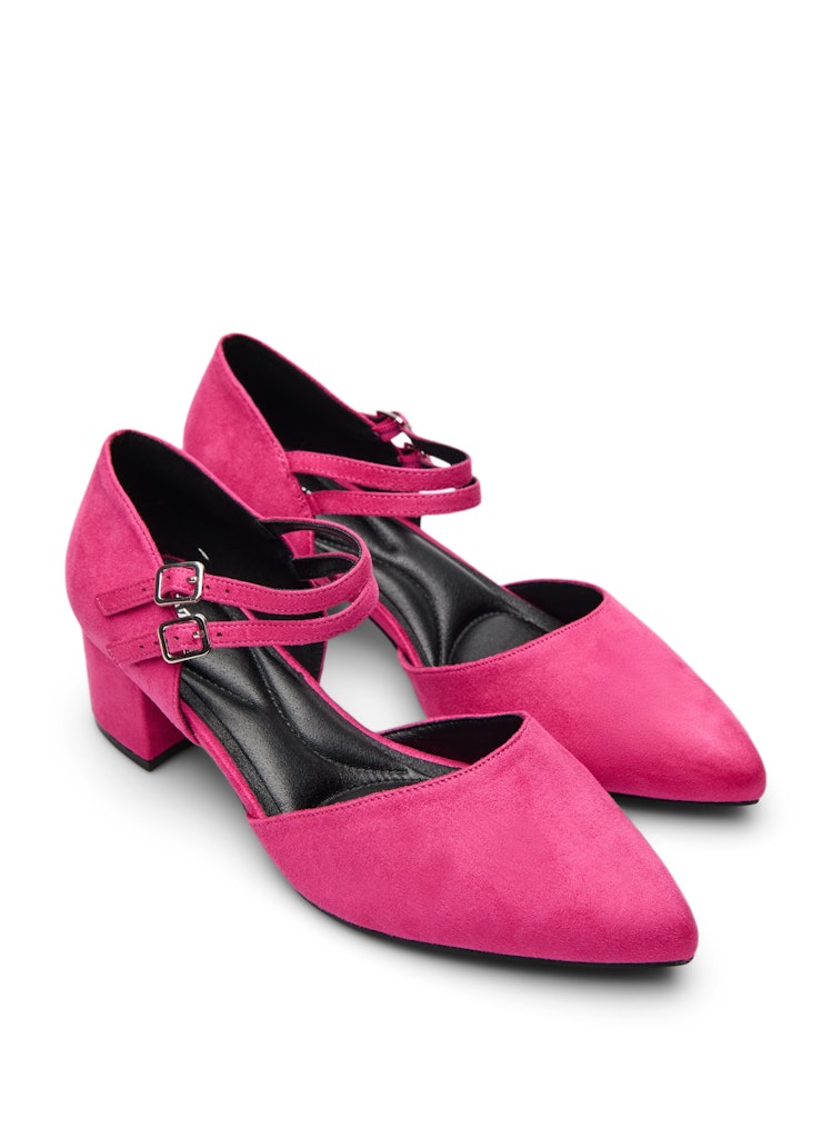 Pink Yarrow Hælar - Wide Fit