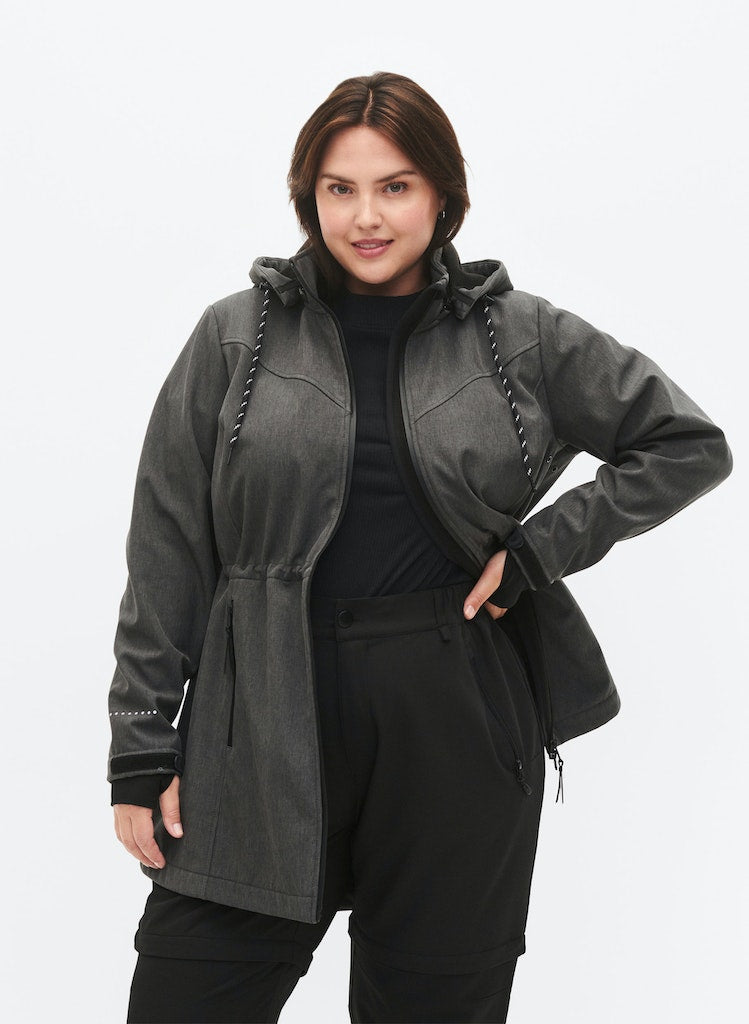 Aura Dark Grey Softshell Jakki