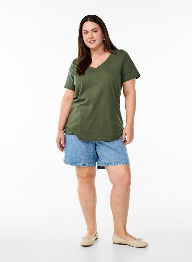 Katja V-neck Stuttermabolur
