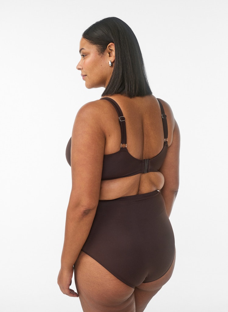Solid Bikini Buxur - Coffee