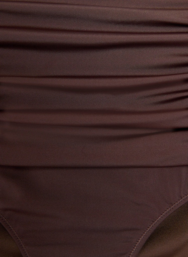 Solid Bikini Buxur - Coffee
