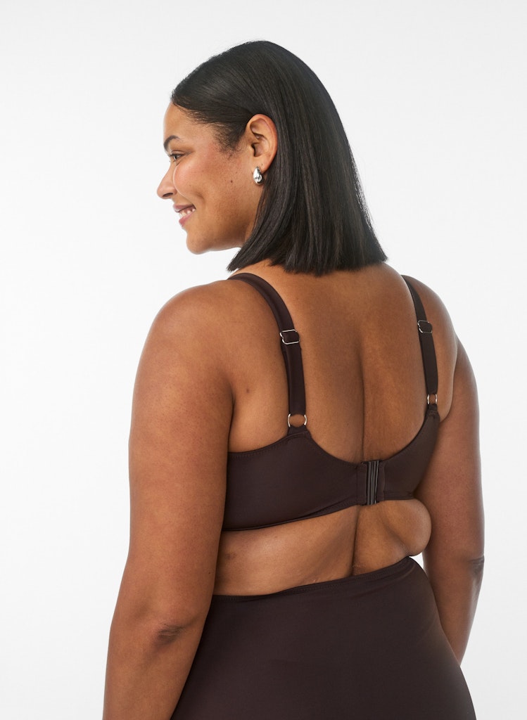 Solid Bikini Toppur - Coffee