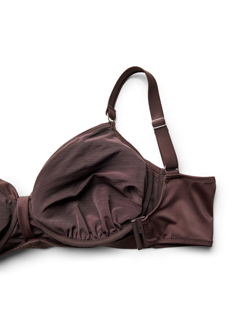 Solid Bikini Toppur - Coffee