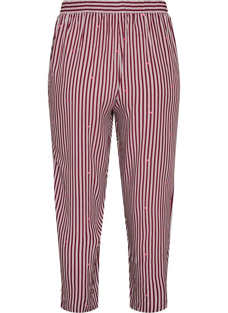Claudia Wine Stripe Náttbuxur