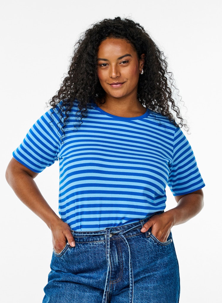 Amilla Stripe Stuttermabolur