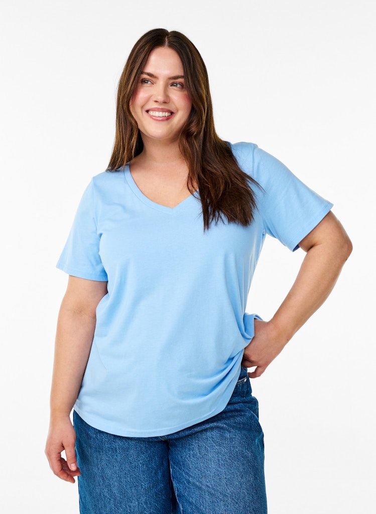 Katja V-neck Stuttermabolur