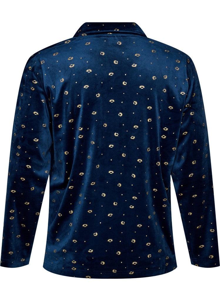 Helena Celestial Velúr Náttskyrta