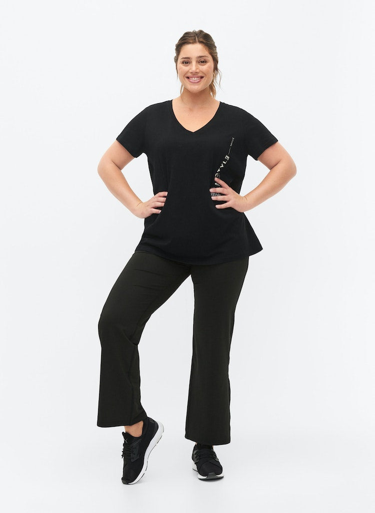 V-neck Active Logo Stuttermabolur