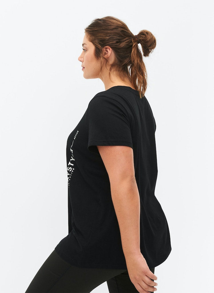 V-neck Active Logo Stuttermabolur