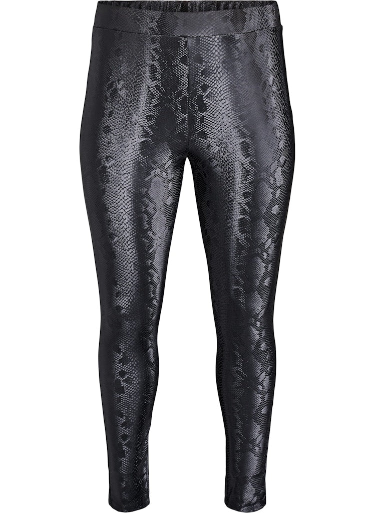 Black Snake PU Leggings