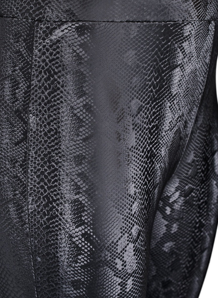 Black Snake PU Leggings