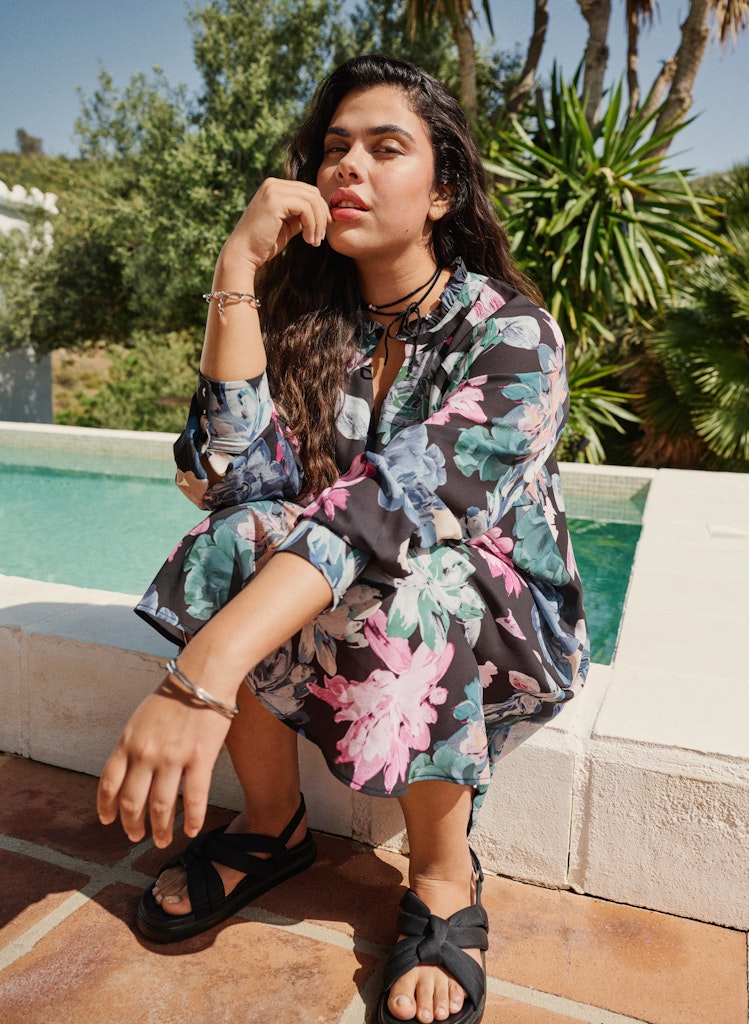 Rose Flower Frill Kjóll