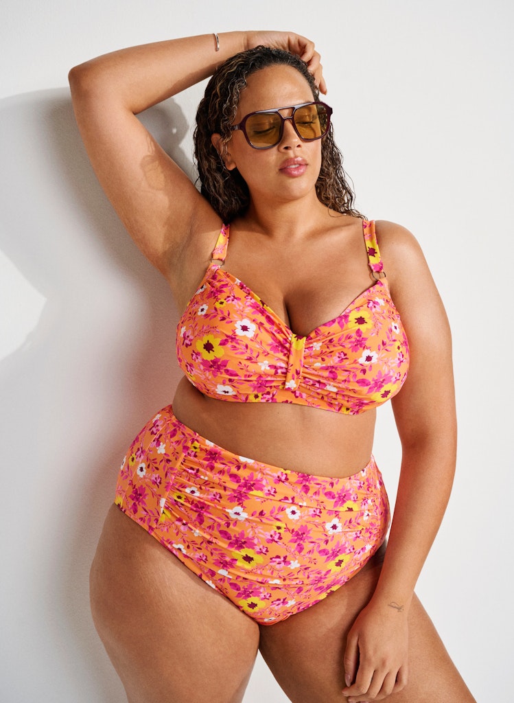 Bikini Toppur - Orange Flower