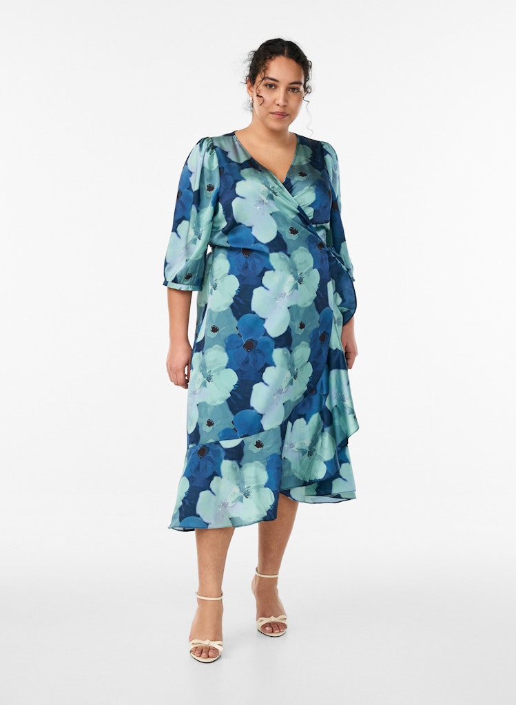Couldered Wrap Kjóll