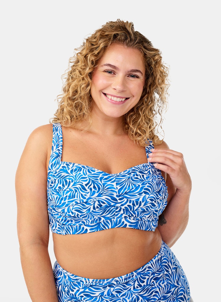 Stella Bikini Toppur - Blue Leaf