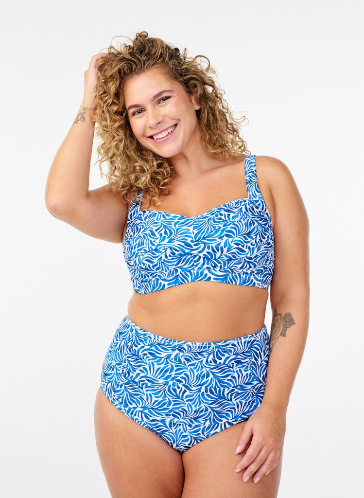 Stella Bikini Buxur - Blue Leaf
