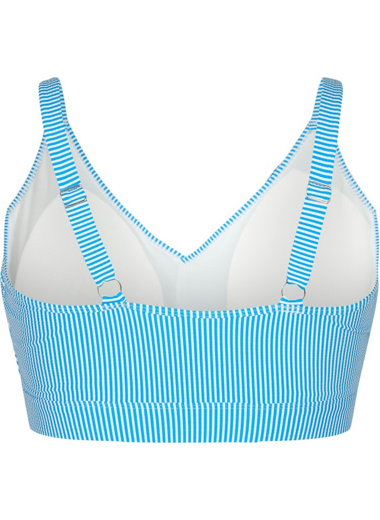 Bluewhite Stripe Bikini Toppur