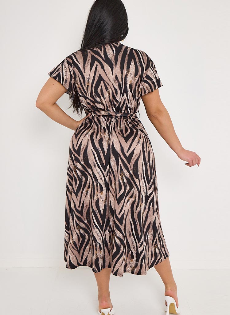 Dark Zebra Pocket Kjóll