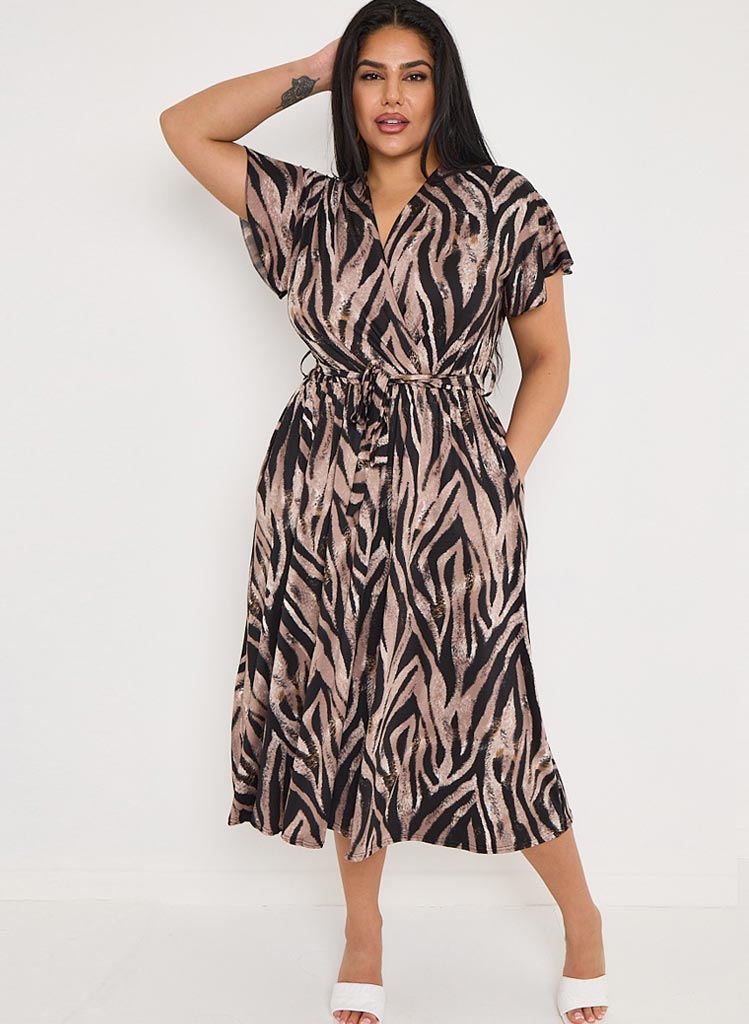 Dark Zebra Pocket Kjóll