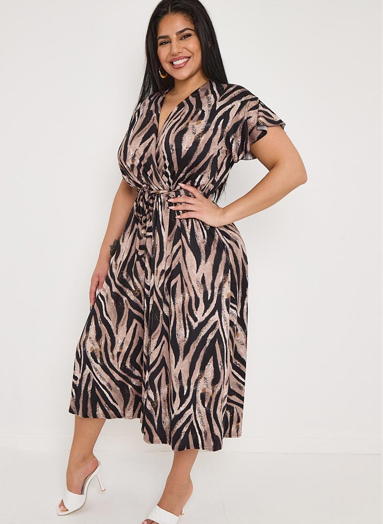 Dark Zebra Pocket Kjóll