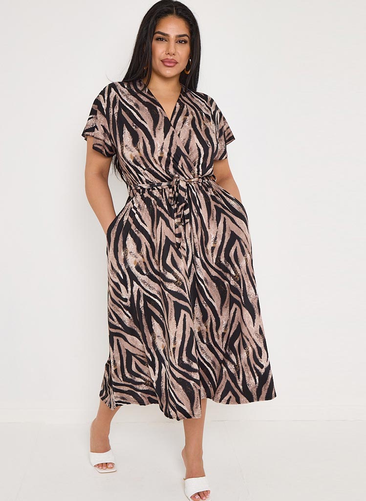 Dark Zebra Pocket Kjóll