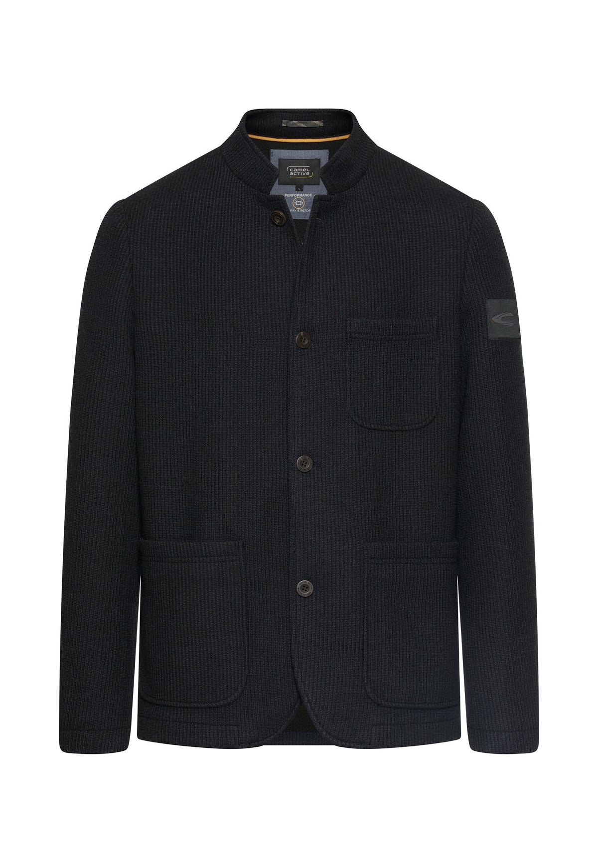 Wool Knit Hnepptur Blazer Jakki