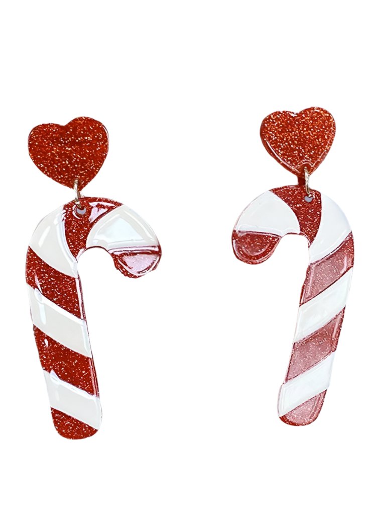 Love Candycane Eyrnalokkar
