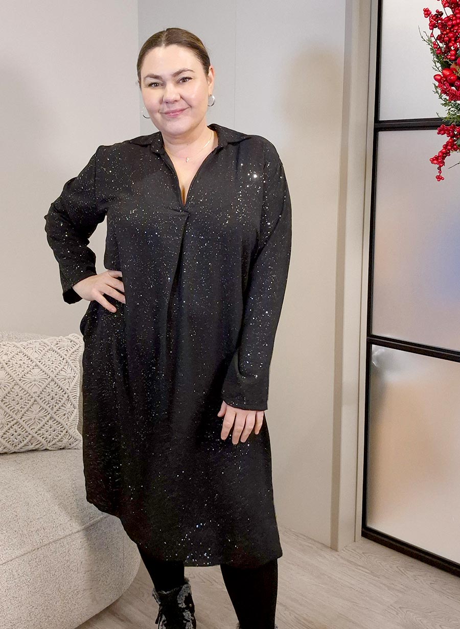 Confetti Kjóll m/vösum