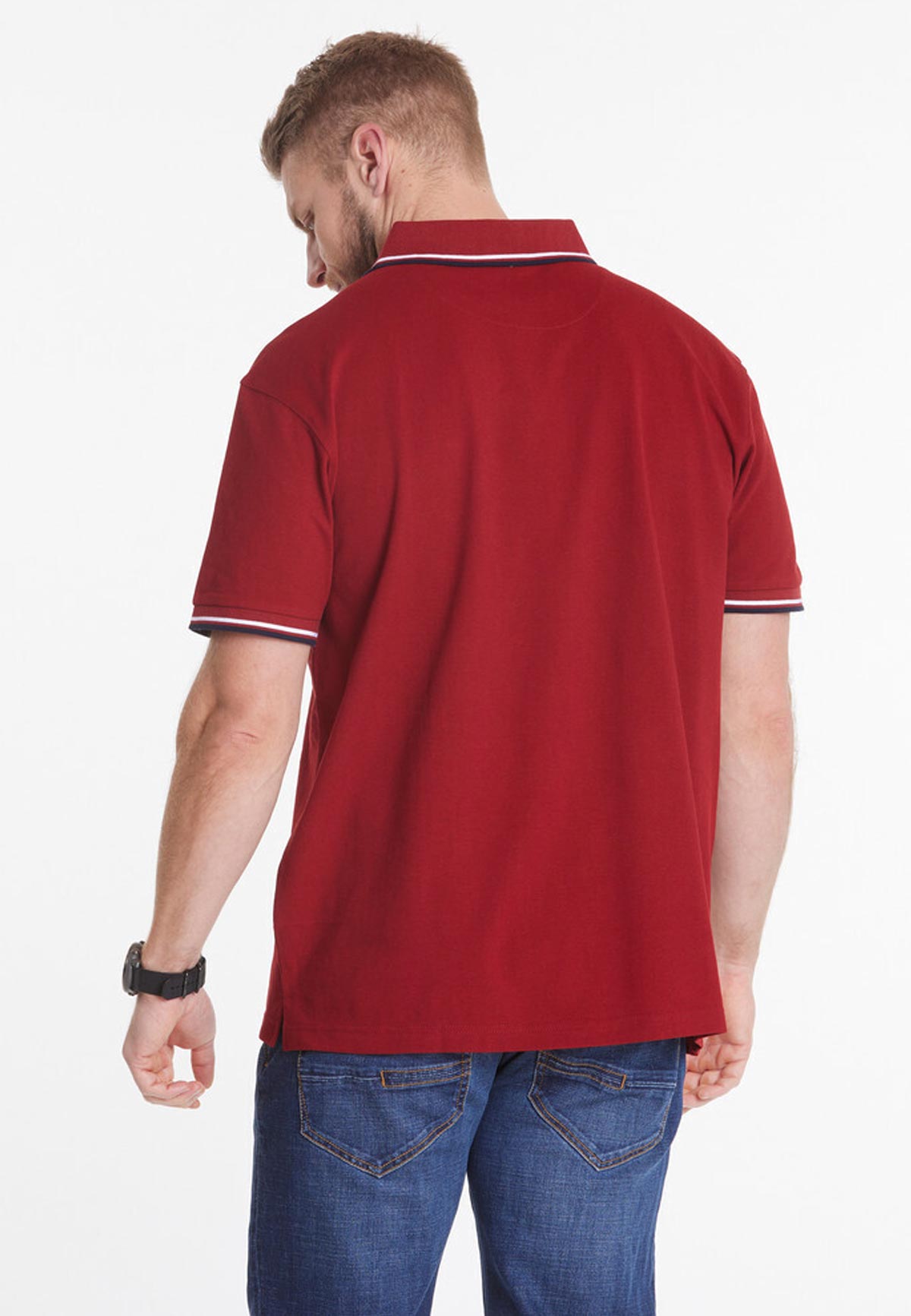 Contrast Collar Polo Bolur