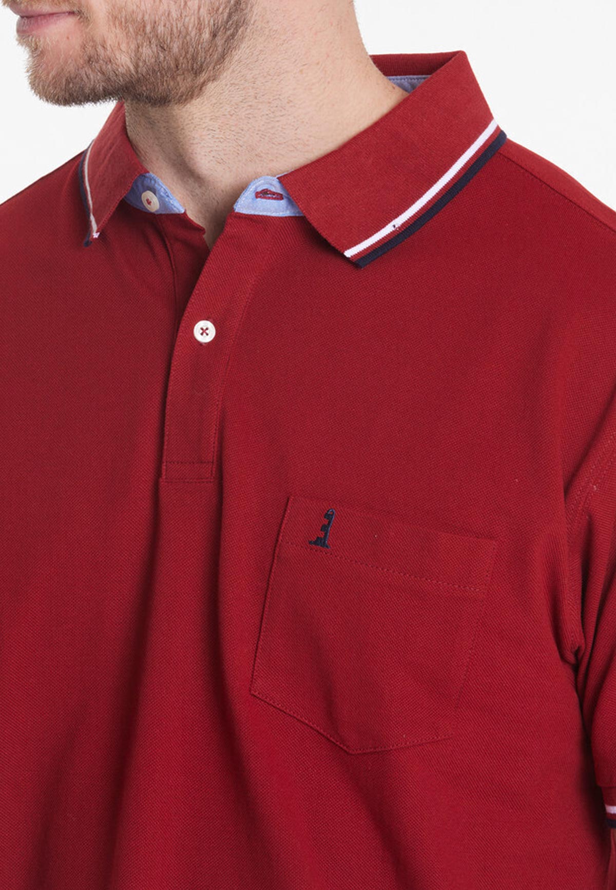 Contrast Collar Polo Bolur