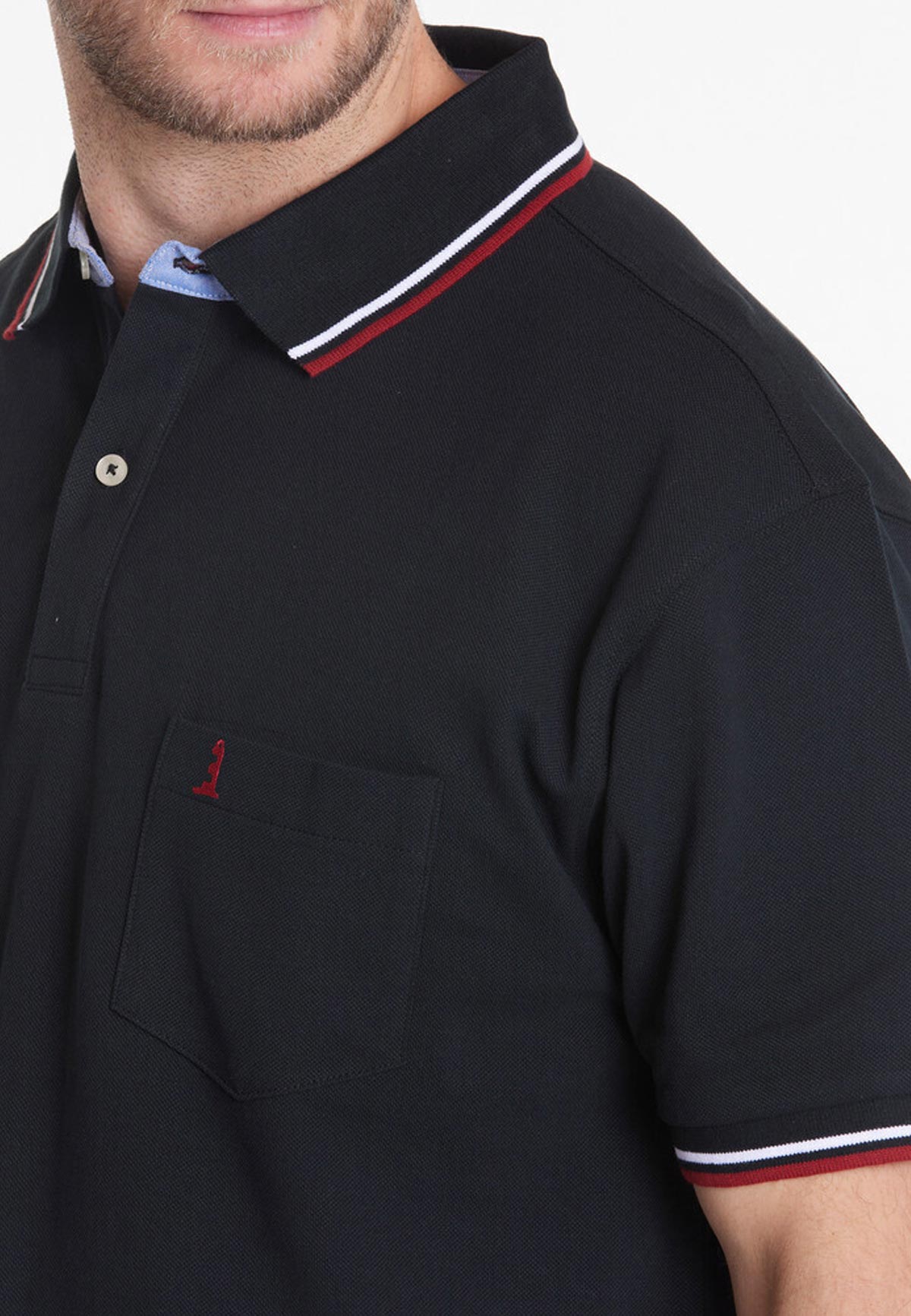Contrast Collar Polo Bolur