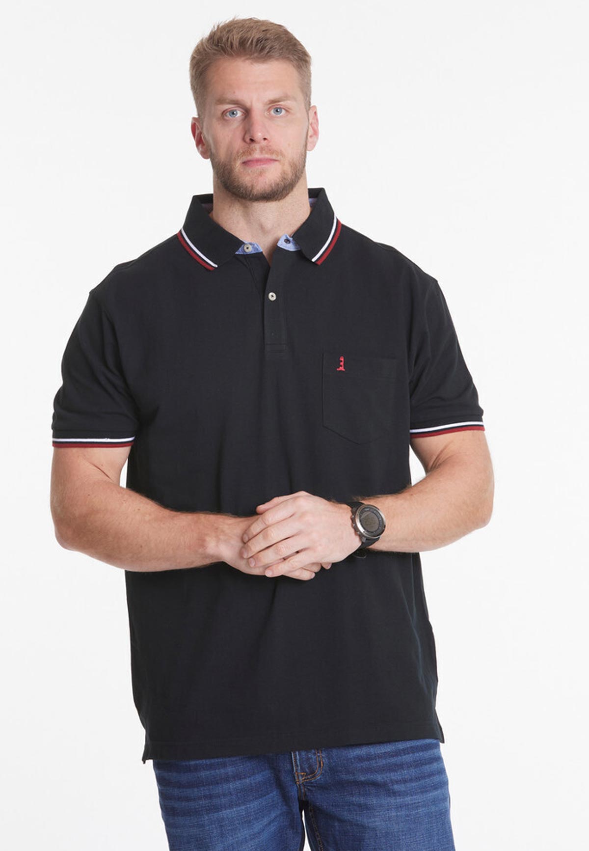 Contrast Collar Polo Bolur