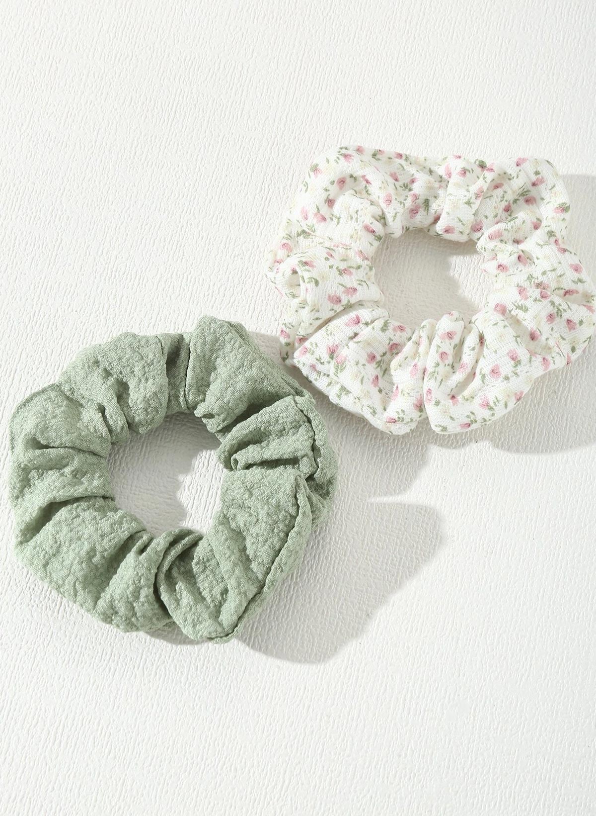 Lulu Flora Scrunchies -  2 í pakka
