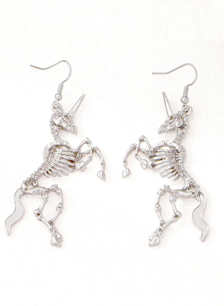 Unicorn Skeleton Eyrnalokkar