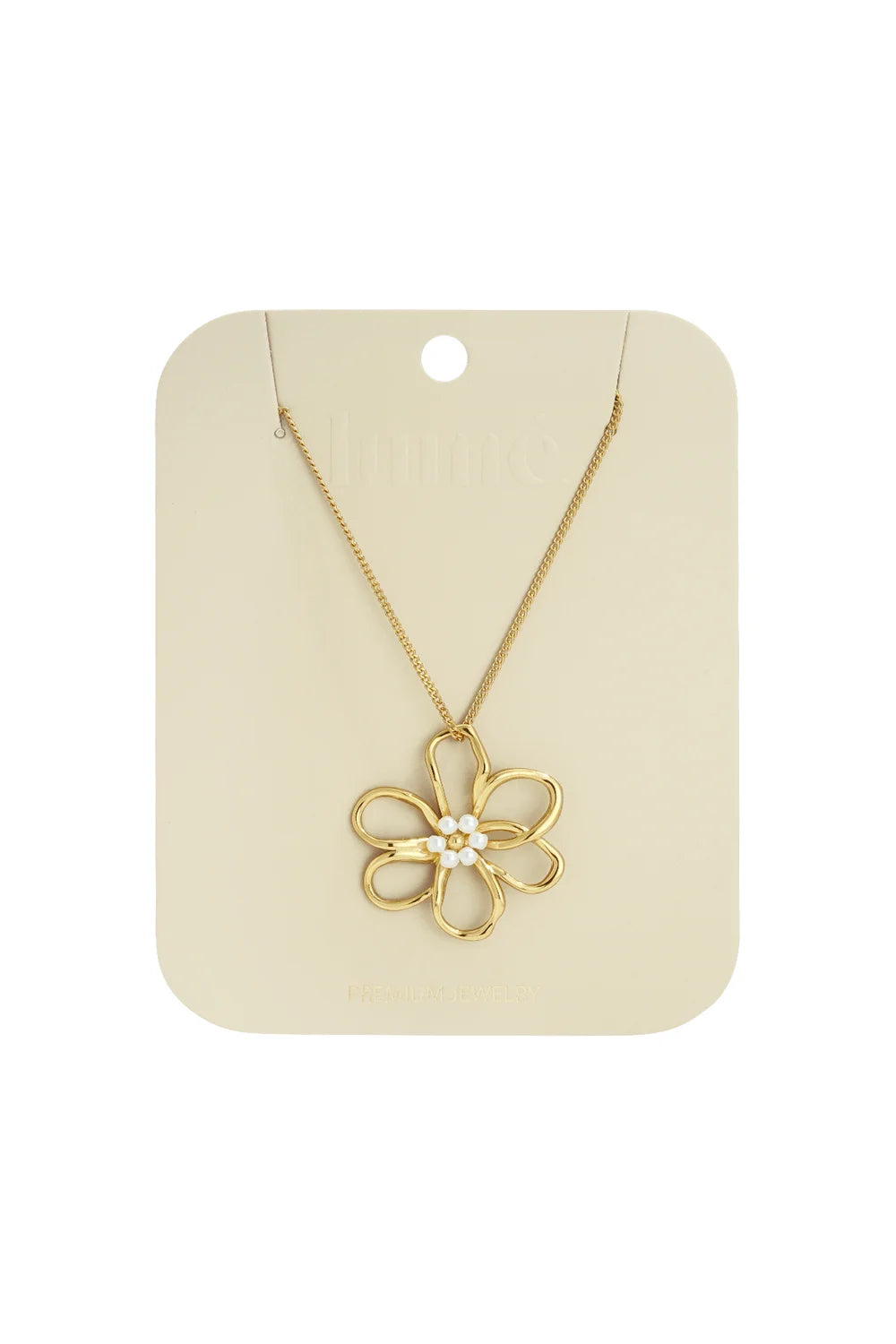 Long Flower Pearl Hálsmen